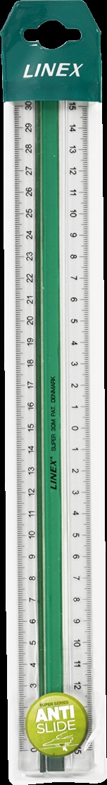 Linex superlineaal 30 cm S30MM groen.