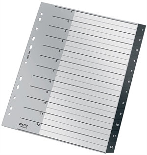 Leitz Register recycle PP A4 1-12 sortVertaling: Leitz Register recycle PP A4 1-12 sorteren