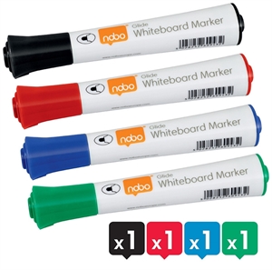 Nobo WB Marker Glide, rond 3mm assortiment (4)