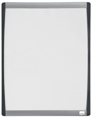 Nobo WB bord met gebogen wit frame, 33,5x28cm.