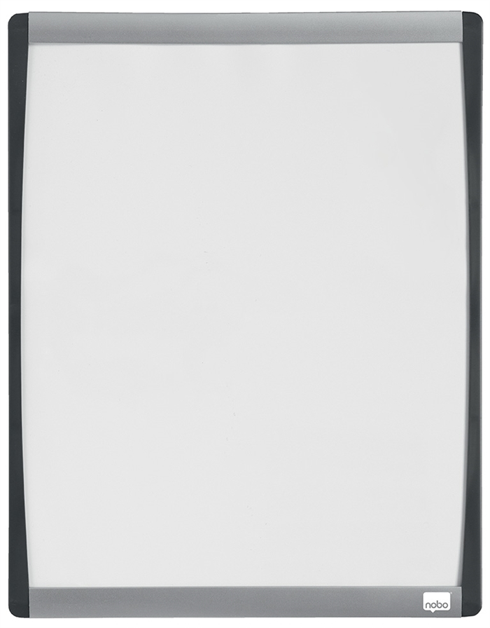 Nobo WB bord met gebogen wit frame, 33,5x28cm.