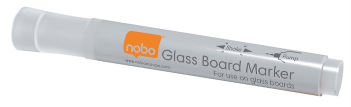 Nobo WB Marker voor glazen bord rond 3mm wit (4)