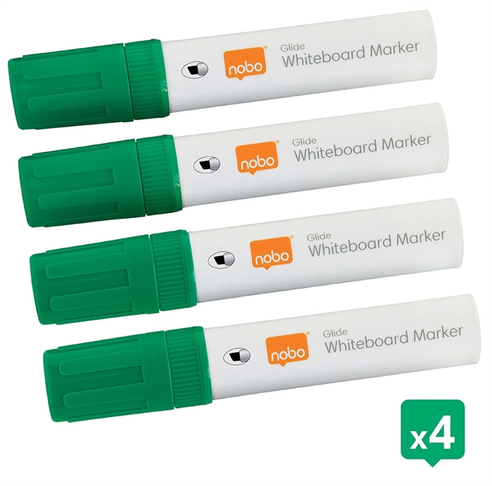 Nobo WB Marker Glide Jumbo schuin 10mm groen (4)