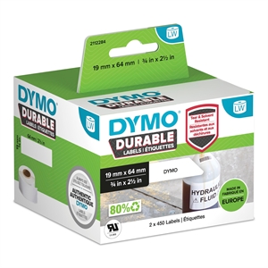 Dymo LabelWriter Duurzaam barcode-label 19 mm x 64 mm 2 rollen