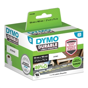 Dymo LabelWriter Duurzaam grootrek-etiket 59 mm x 190 mm per stuk.