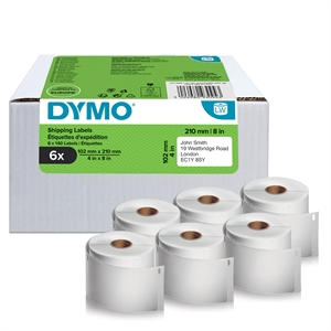 Dymo LabelWriter 102 mm x 210 mm DHL Labels 6 rollen van 140 labels stuks.
