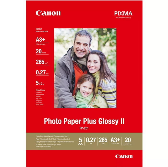 Canon PP-201 Fotopapier Plus II 265g/m² - A3+, 20 vellen