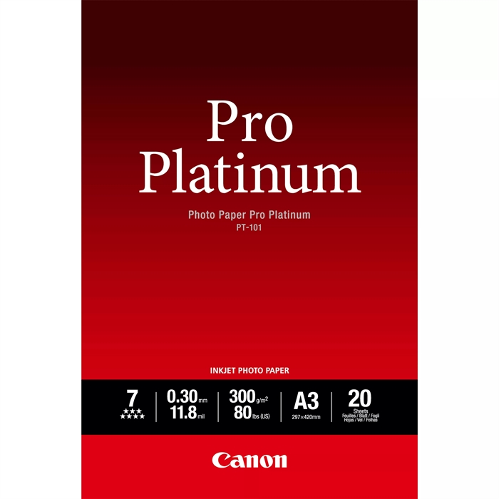 Canon Fotopapier Pro Platinum 300g/m² - A3, 20 vellen