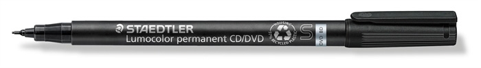 Staedtler Marker Lumocolor Perm CD/DVD 0,4mm zwart.