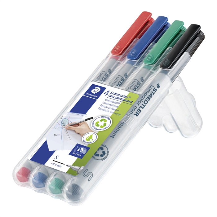 Staedtler Marker Lumocolor Non-P 0,4mm set (4)