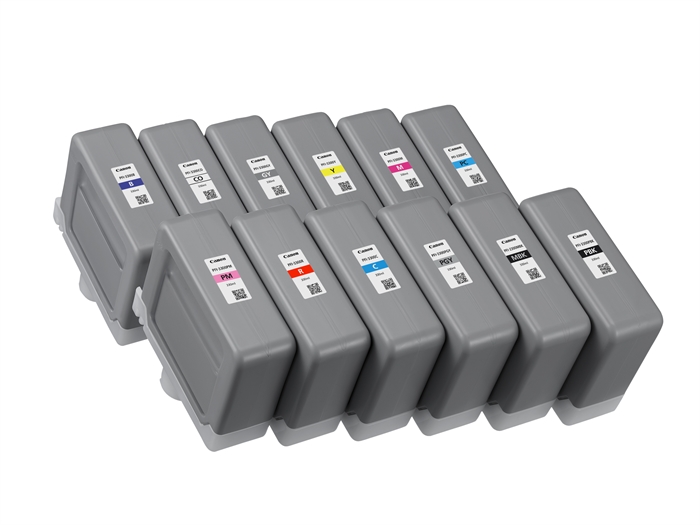 Volledige set inktcartridges voor Canon Pro-2600, 4600 en 6600 - 330 ml.