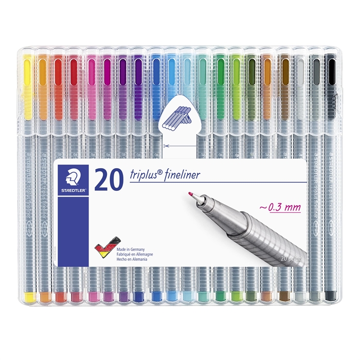 Staedtler Fineliner Triplus 0,3mm set (20)