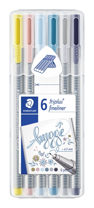 Staedtler Fineliner Triplus 0,3mm Hygge ass (6) Please note that "ass" in this context may be a brand name or product attribute, and it is not translated into Dutch.