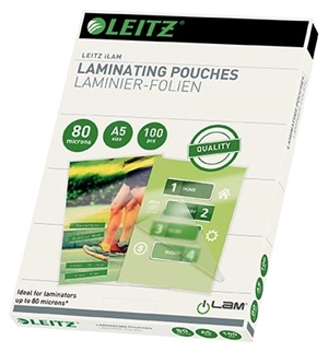 Leitz Lamineerhoes glans 80my A5 (100)
