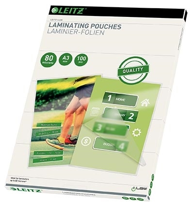 Leitz Lamineerhoes glanzend 80 micron A3 (100)