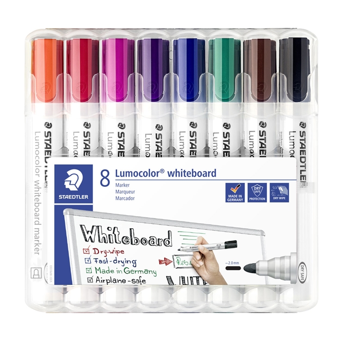 Staedtler WB Marker Lumocolor rond 2mm assortiment (8)