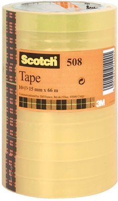 3M Tape Scotch 508 15mmx66m transparant (10)