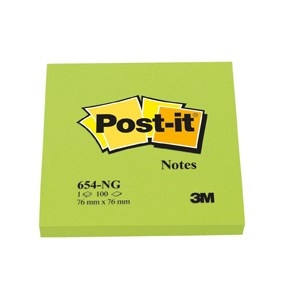 3M Post-it Notes 76 x 76 mm, neon groen