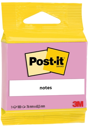 3M Post-it roze 63,5 x 76 mm, 100 vellen