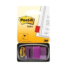 3M Post-it Index tabs 25.4 x 43.2 mm, paars