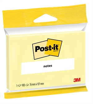 3M Post-it Kanariegeel 76 x 127 mm, 100 vellen