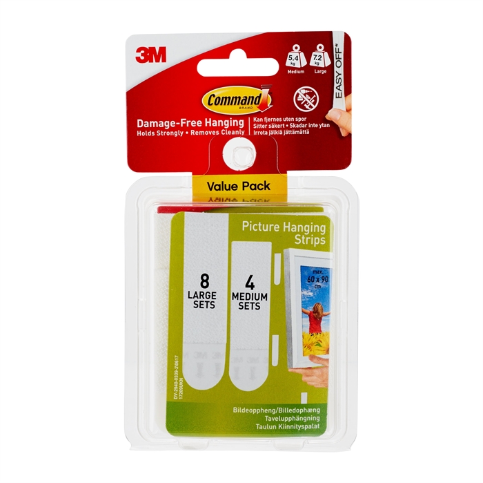 3M Command strips voor fotolijsten Value Pack, wit.