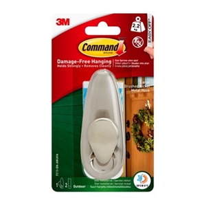 3M Command outdoor grote designekrook nikkel FC13-BN-AW