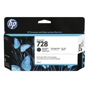 HP 728 130-ml Matte Black DesignJet inktpatroon