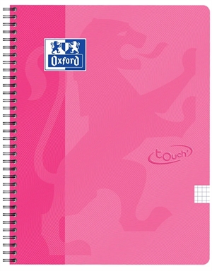 Oxford Touch notitieboek A4+ vierkant 5x5 70 vellen 90g roze