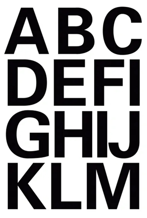 HERMA etiketten letters A-Z 25 mm zwart per stuk.
