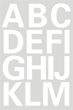 HERMA etiket letters A-Z 25 mm wit per stuk.