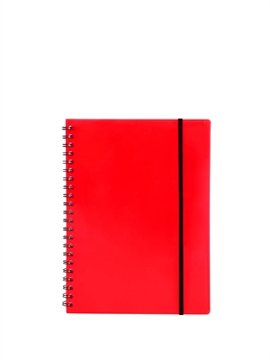 Büngers Notitieboek A5 plastic met spiraalrug rood