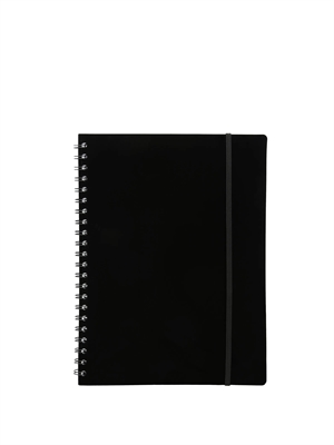 Büngers notitieboek A5 plastic met spiraalrug zwart