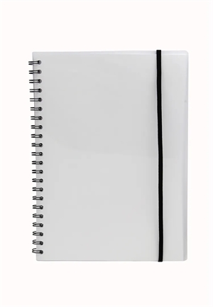 Büngers Notitieboek A4 plastic met transparante spiraalrug.