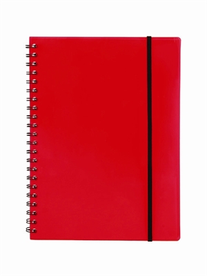 Büngers notitieboek A4 plastic met spiraalrug rood