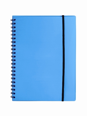 Büngers notitieboek A4 plastic met spiraalrug blauw.