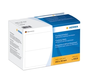 HERMA etiket frankering dubbel 163 x 45 mm, 1000 stuks.