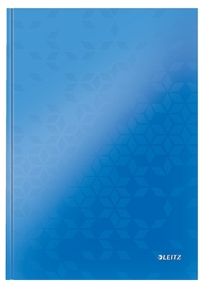 Leitz notitieboek WOW met harde kaft A4 gelinieerd 80 vellen 90g blauw