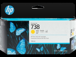 HP 738 130-ml Gele DesignJet Inktcartridge