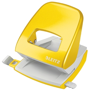 Leitz Perforator 5008 WOW 2-gaats t/m 30 vellen geel.