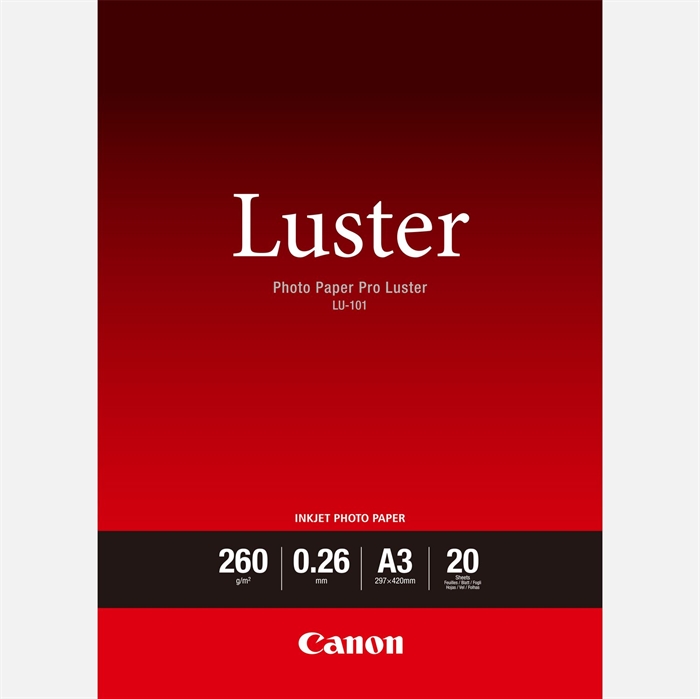 Canon Foto Papier Pro Luster 260g/m² - A3, 20 vellen