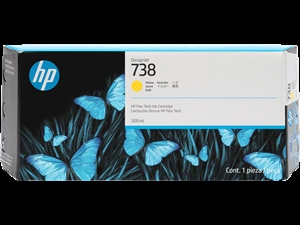 HP 738 300 ml Yellow DesignJet inktinktpatroon