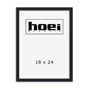 Zwarte houten lijst voor foto en posters 18 x 24 cm