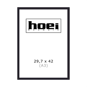 Zwarte houten lijst voor foto en posters 29,7 x 42 cm (A3)