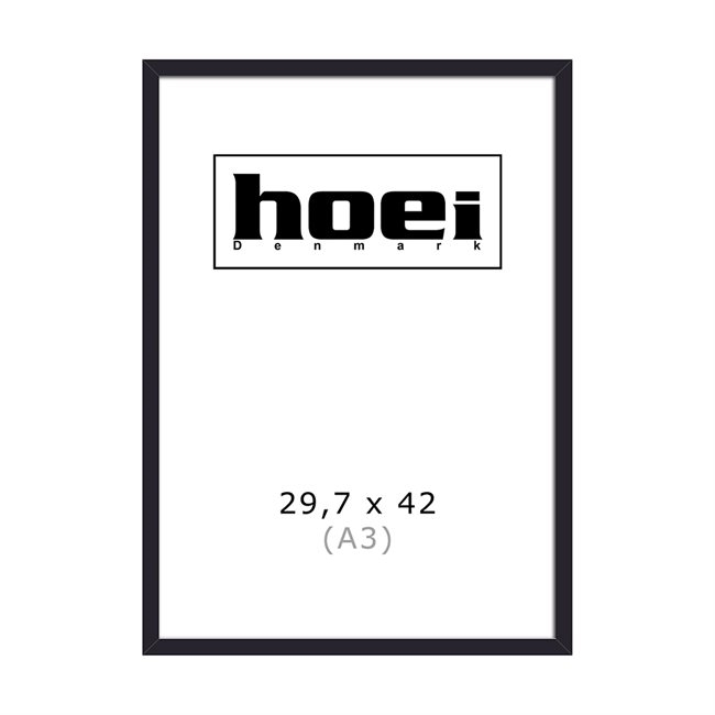 Zwarte houten lijst voor foto en posters 29,7 x 42 cm (A3)