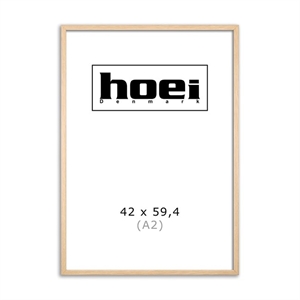 Eikenhouten lijst voor foto's en posters is 42 x 59,4 cm (A2)