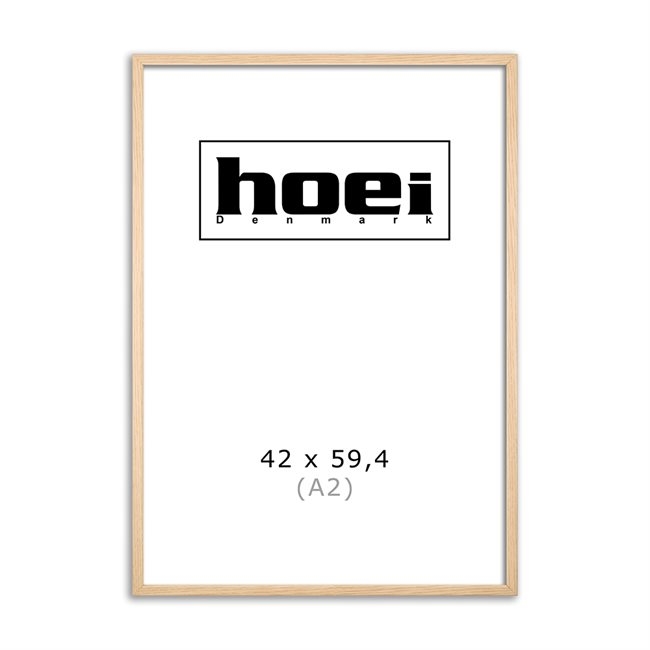 Eikenhouten lijst voor foto\'s en posters is 42 x 59,4 cm (A2)
