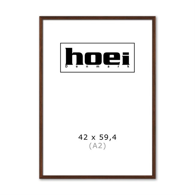 Massieve donkere eikenhouten lijst voor foto\'s en posters is 42 x 59,4 cm (A2)