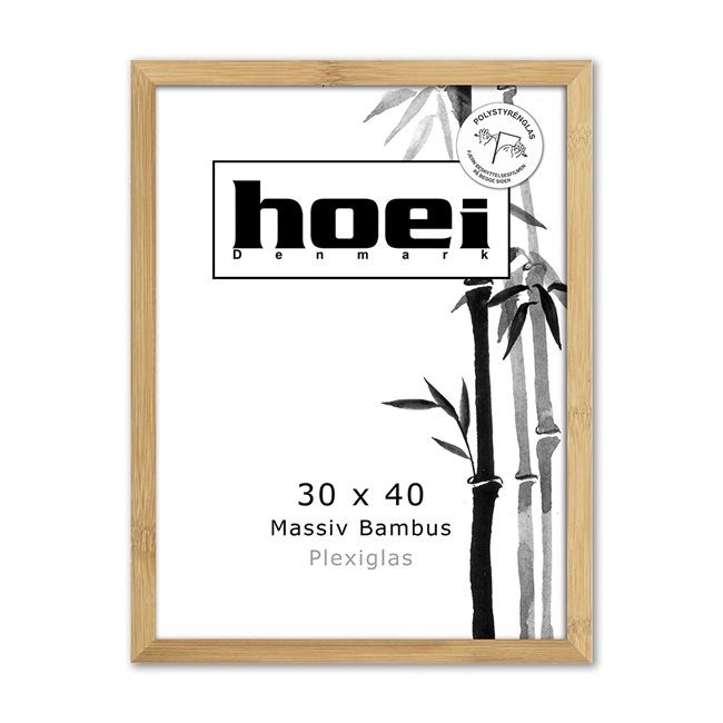 Bamboe houten lijst voor foto\'s en posters 30 x 40 PLEXI cm
