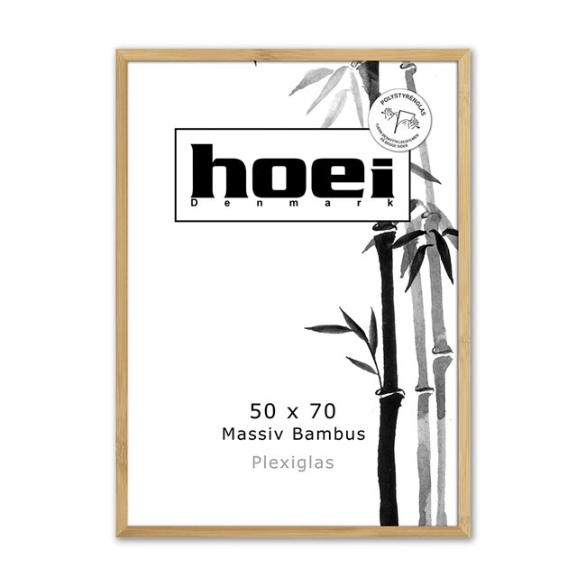 Bamboe fotolijst voor foto\'s en posters 50 x 70 PLEXI cm